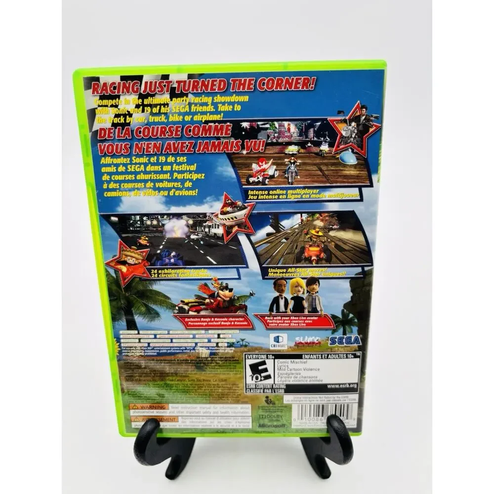Sonic & Sega All-Stars Racing With Banjo-Kazooie Xbox 360 CIB Tested Works VG